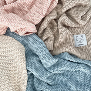 Mantas de tricot 100% algodón Lamini Bora